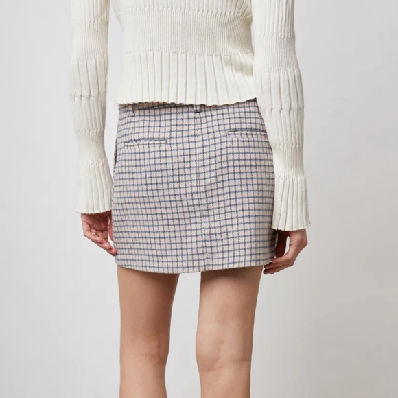 Rails Prim Skirt Lilac Navy Mini Check Women’s Size 8 NEW with Tags - Picture 2 of 10